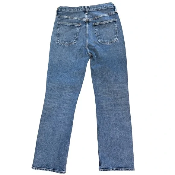 Agolde Vintage High Rise Bootcut Non Distressed Medium Blue Denim Jean Size 28